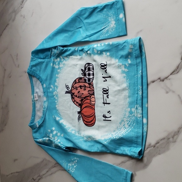 FOSHAN Baby Fall 2Pcs Outfit Pumpkin Letter Print Long Sleeve Size 12-18 Mos - Picture 4 of 11